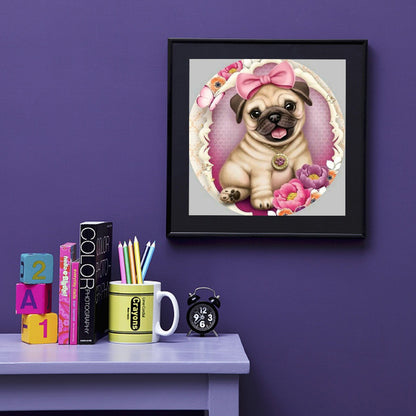 Pug Dog - Full Square Drill Diamond Painting 30*30CM