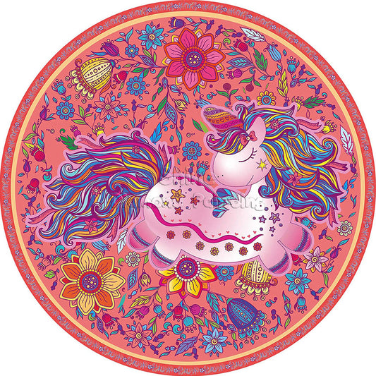 Unicorn Circle Pattern - Full Round Drill Diamond Painting 40*40CM