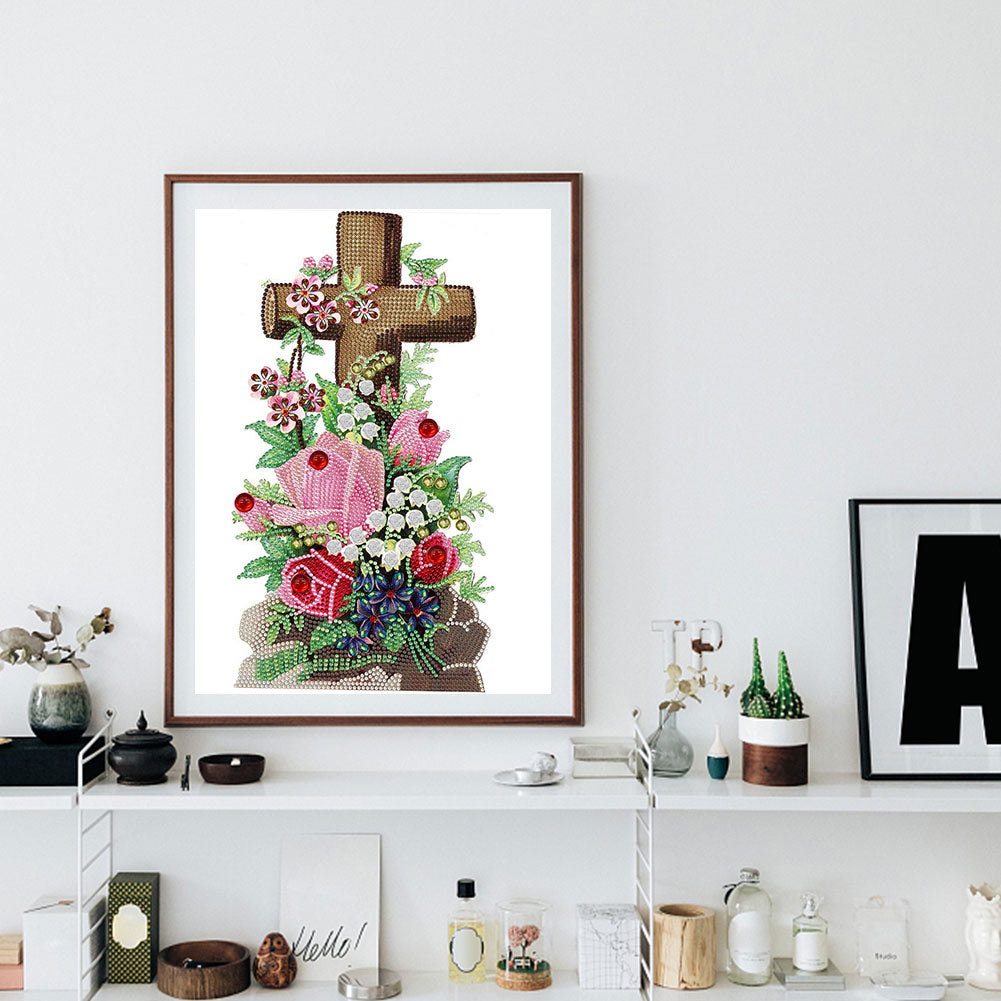 Cross - Special Shaped Drill Diamond Paiting 30*40CM