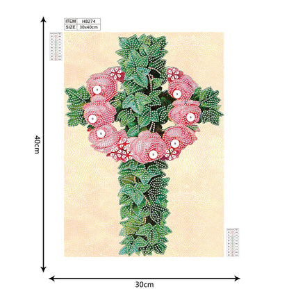 Cross - Special Shaped Drill Diamond Paiting 30*40CM