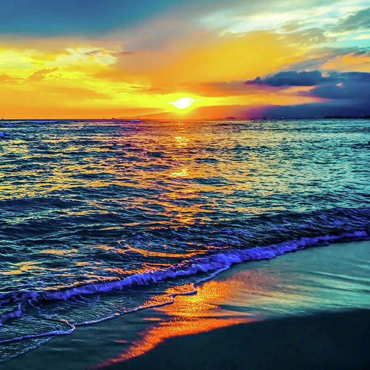 Sea ??Sunrise - Full Round Drill Diamond Painting 40*40CM