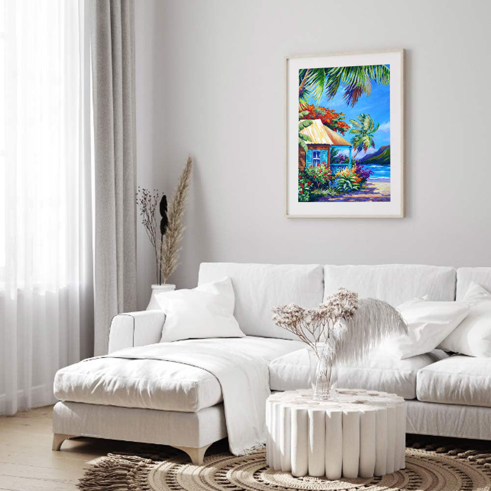 Seaside Scenery - Full Round Drill Diamond Painting 30*40CM