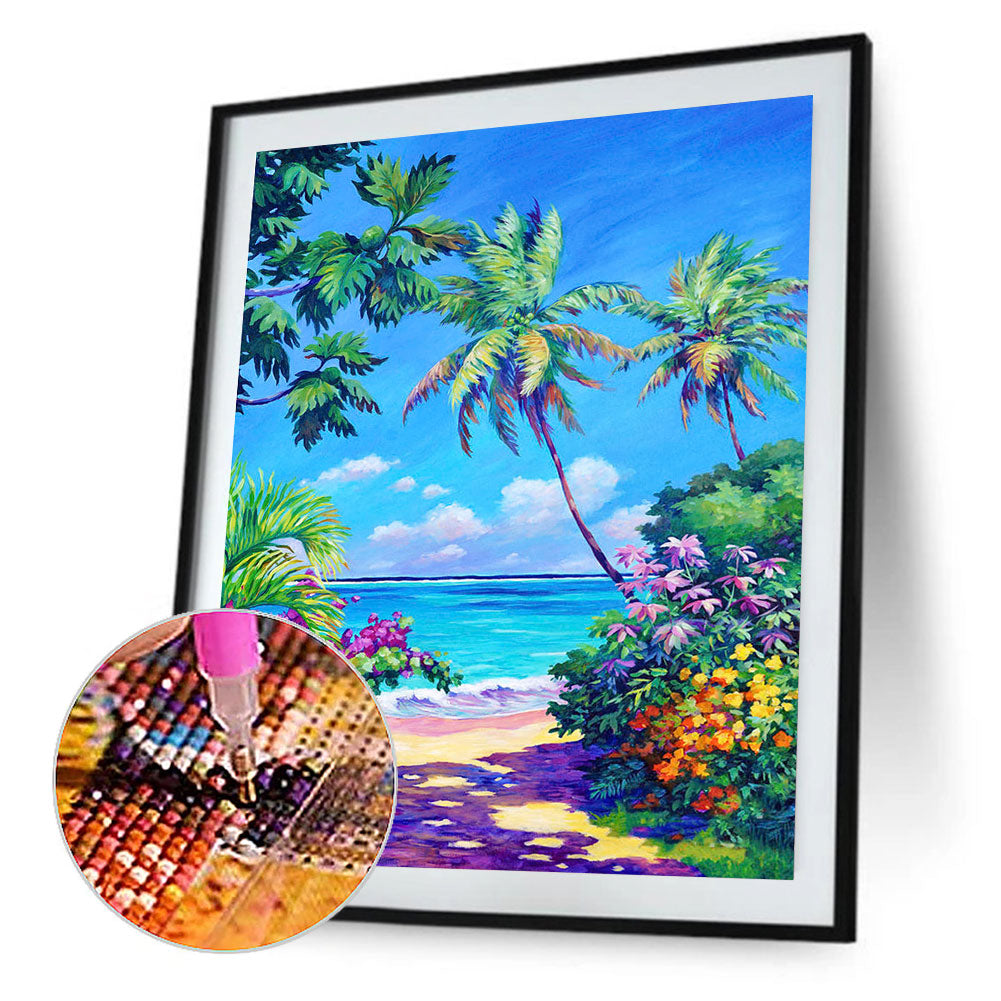 Seaside Scenery - Full Round Drill Diamond Painting 30*40CM