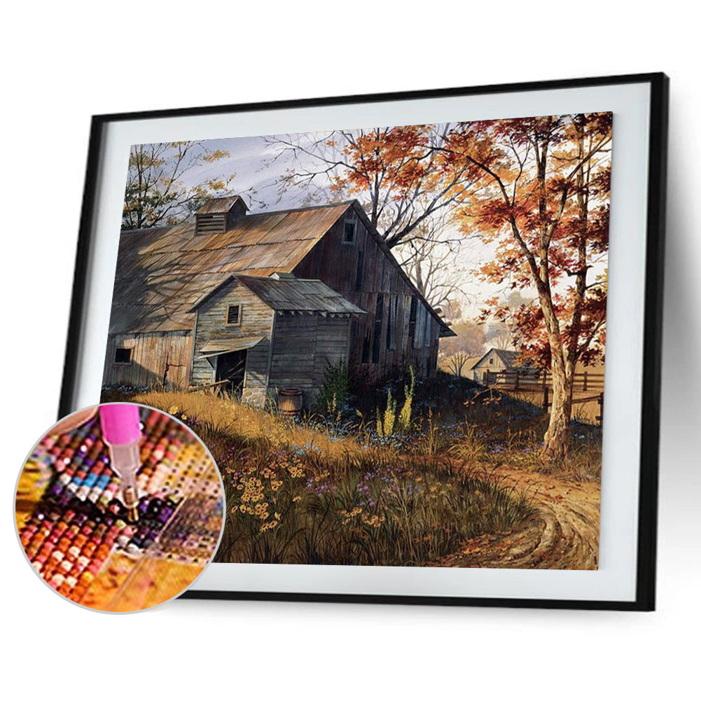 Country House - Full Round Drill Diamond Painting 40*30CM