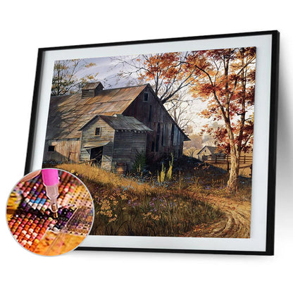 Country House - Full Round Drill Diamond Painting 40*30CM