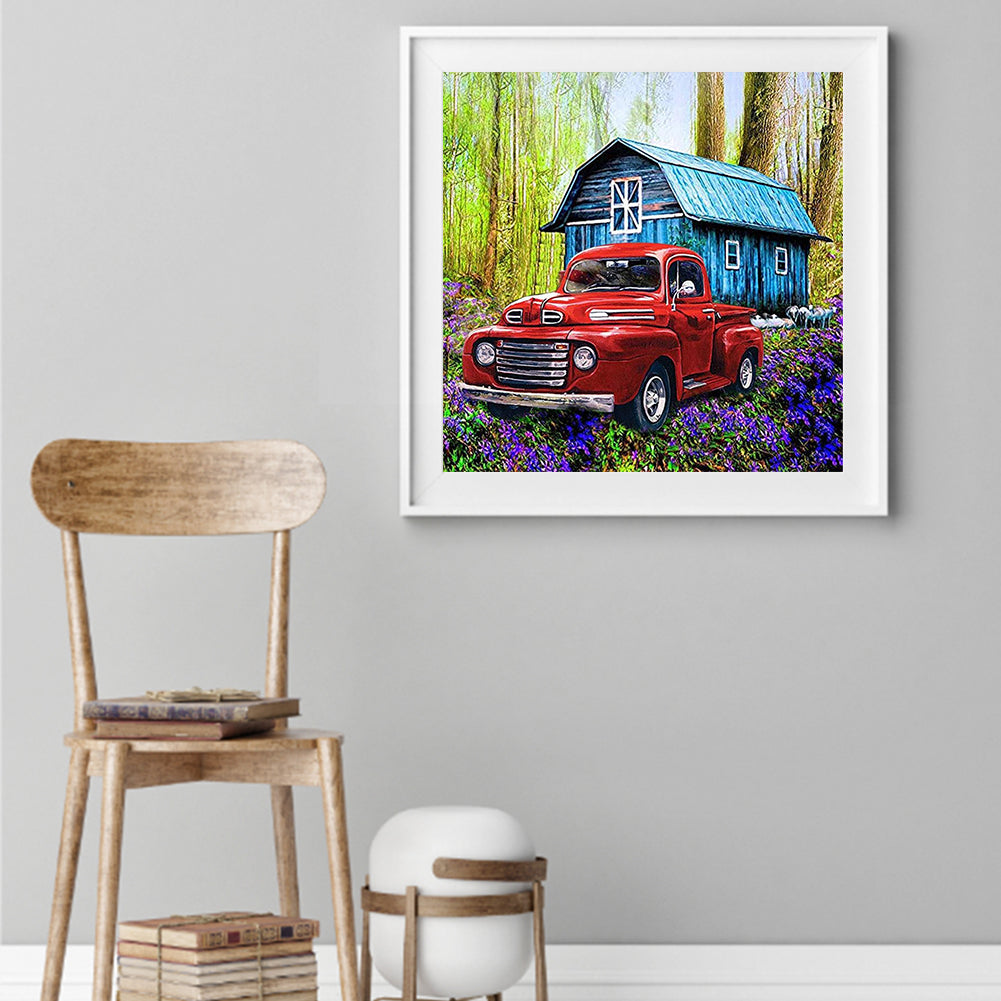 Red Car - Full Round Drill Diamond Painting 40*40CM