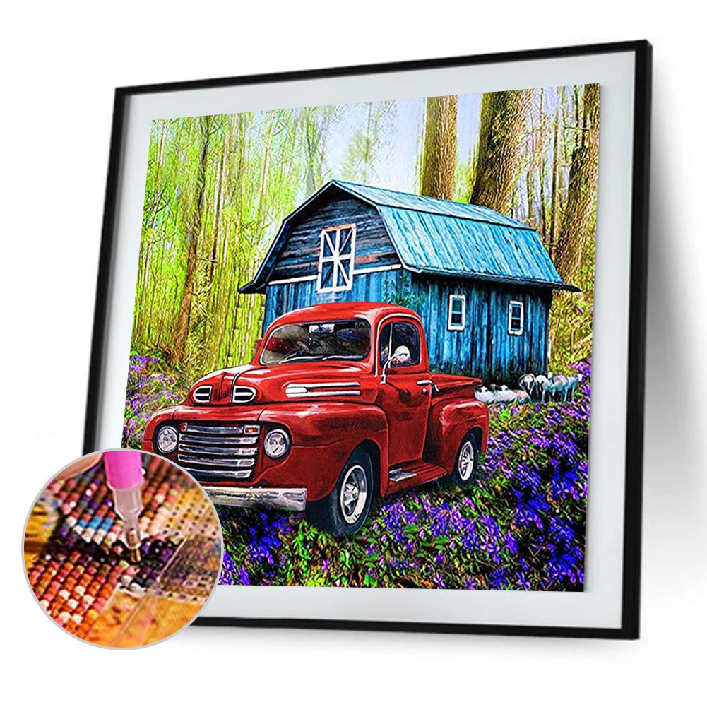 Red Car - Full Round Drill Diamond Painting 40*40CM