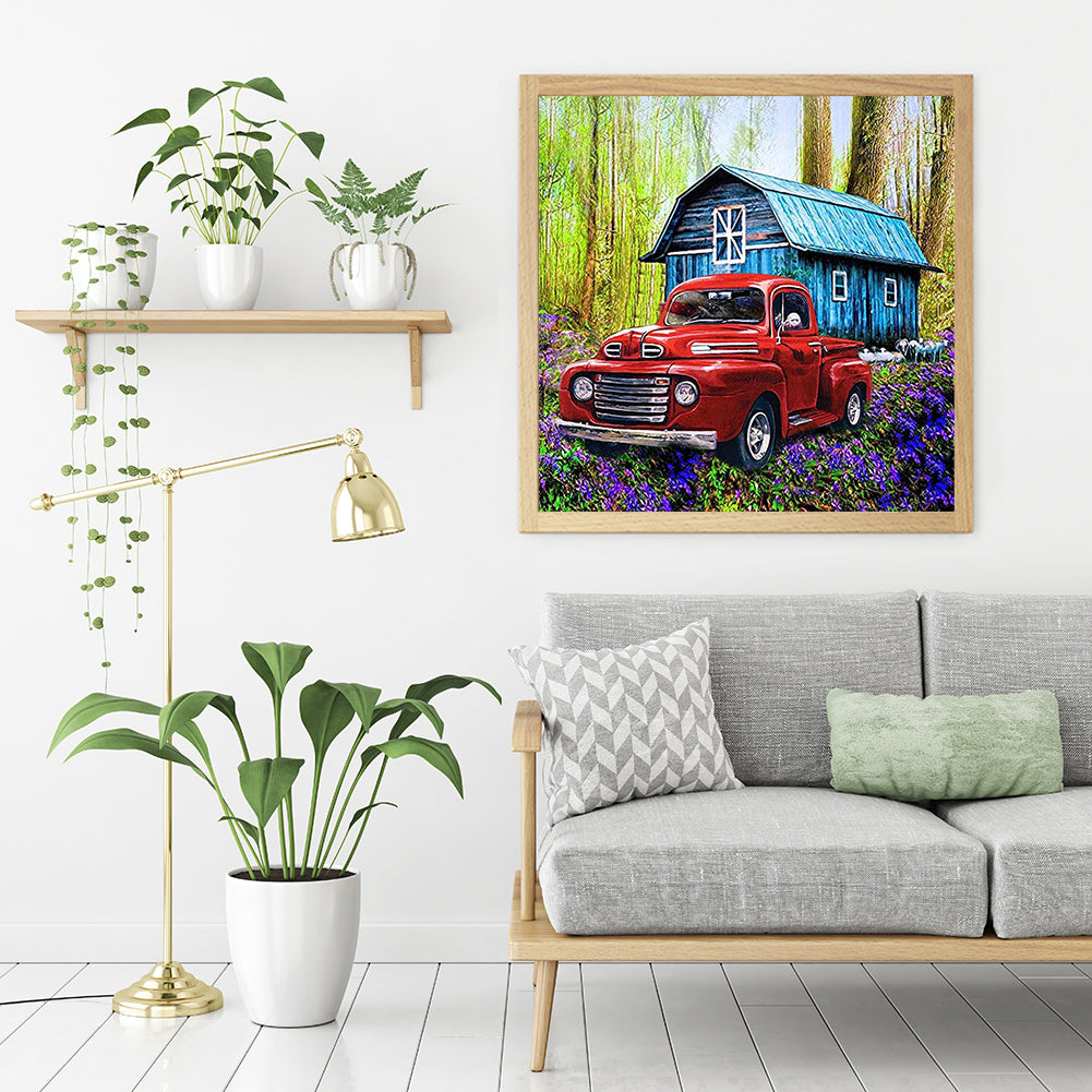 Red Car - Full Round Drill Diamond Painting 40*40CM