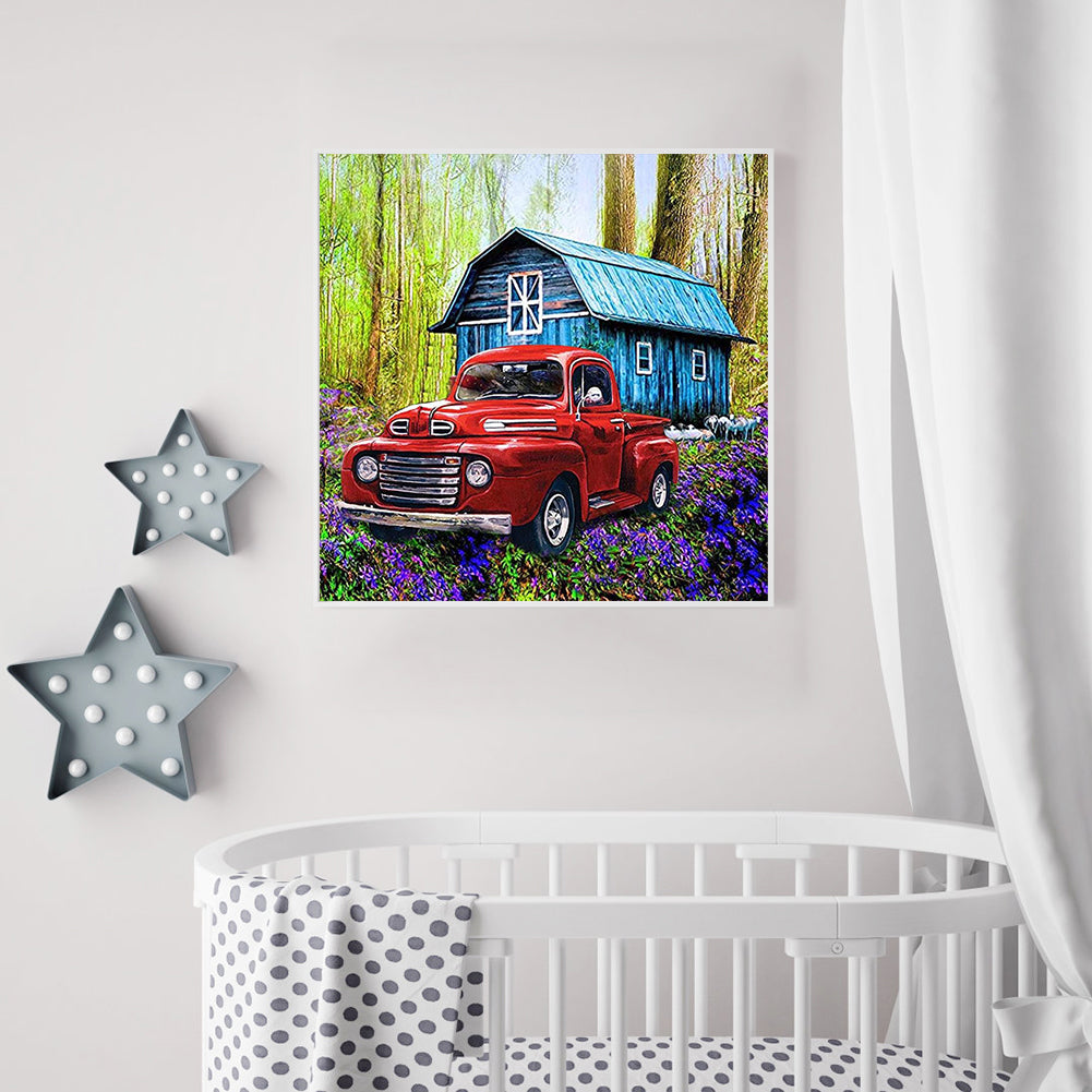 Red Car - Full Round Drill Diamond Painting 40*40CM