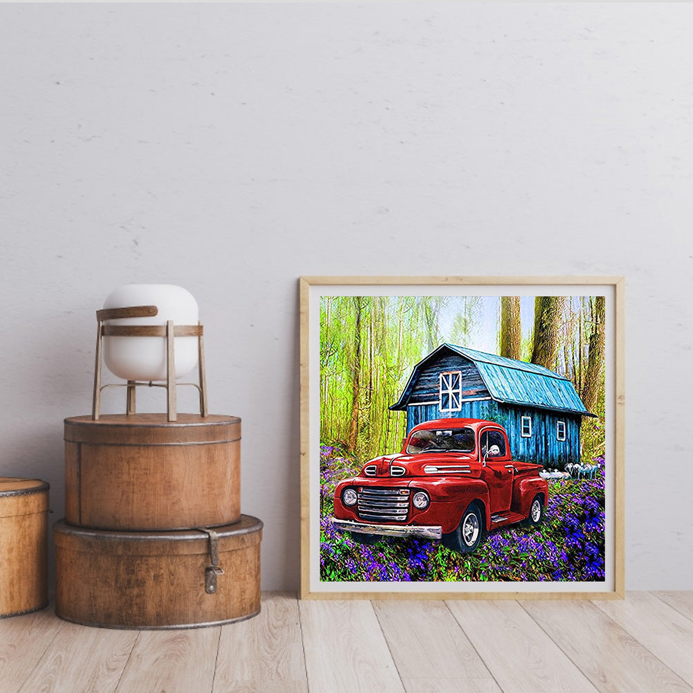 Red Car - Full Round Drill Diamond Painting 40*40CM