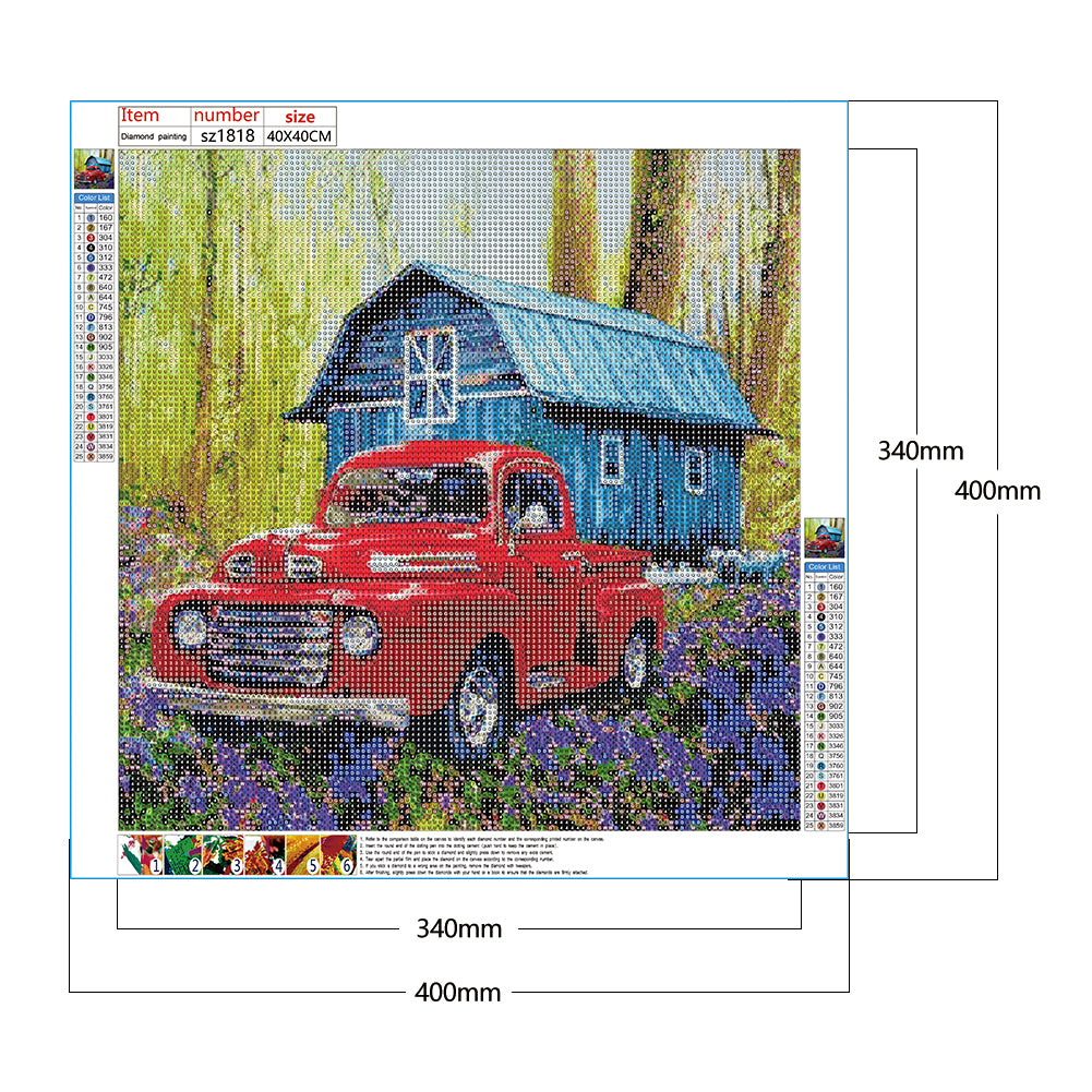 Red Car - Full Round Drill Diamond Painting 40*40CM