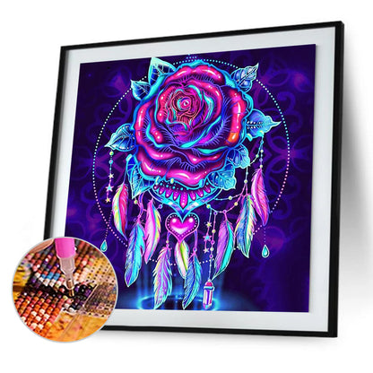 Rose Dream Catcher - Full Square Drill Diamond Painting 30*30CM