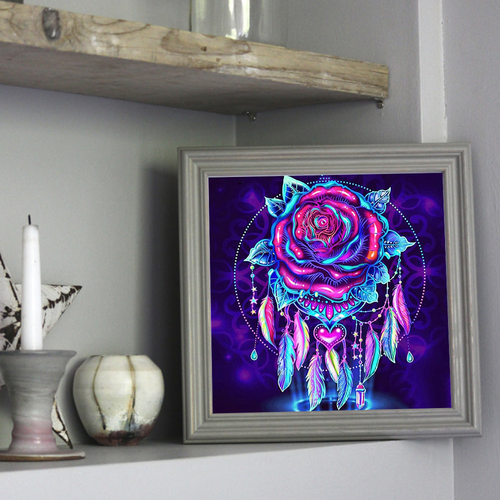 Rose Dream Catcher - Full Square Drill Diamond Painting 30*30CM