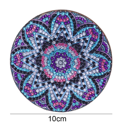 8pcs 5D DIY Diamond Painting Mandala Round Coaster Cup Pad Table Placemat