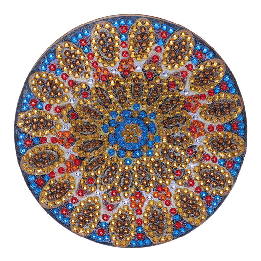 5D DIY Diamond Painting Mandala Wooden Round Coaster Cup Cushion Placemat