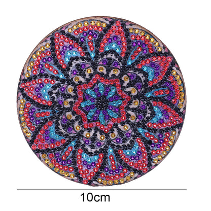 5D DIY Diamond Painting Mandala Wooden Round Coaster Cup Cushion Placemat