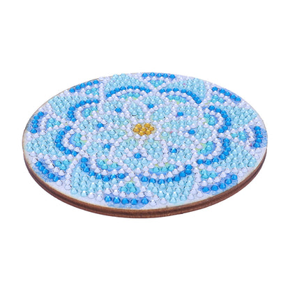 5D DIY Diamond Painting Mandala Wooden Round Coaster Cup Cushion Placemat