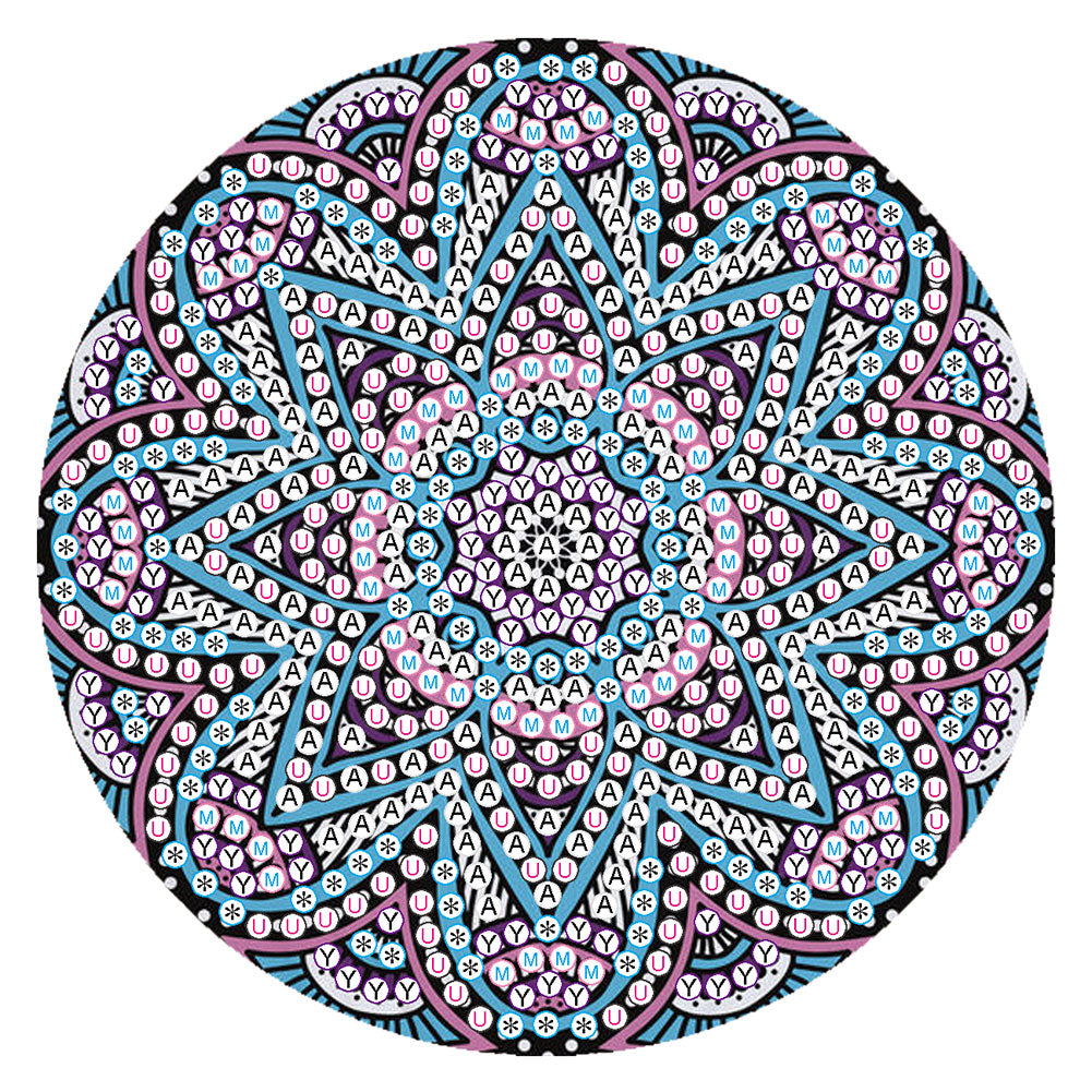 5D DIY Diamond Painting Mandala Wooden Round Coaster Cup Cushion Placemat