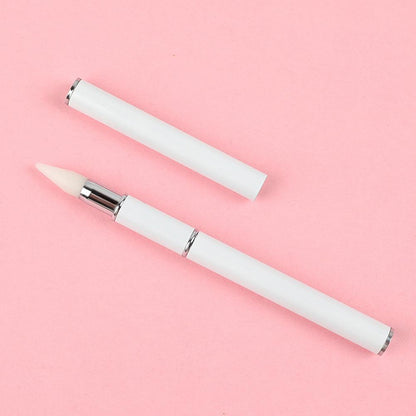 Dual Heads Gem Picking Point Drill Pen Diamond Painting Wax Pencil (White)