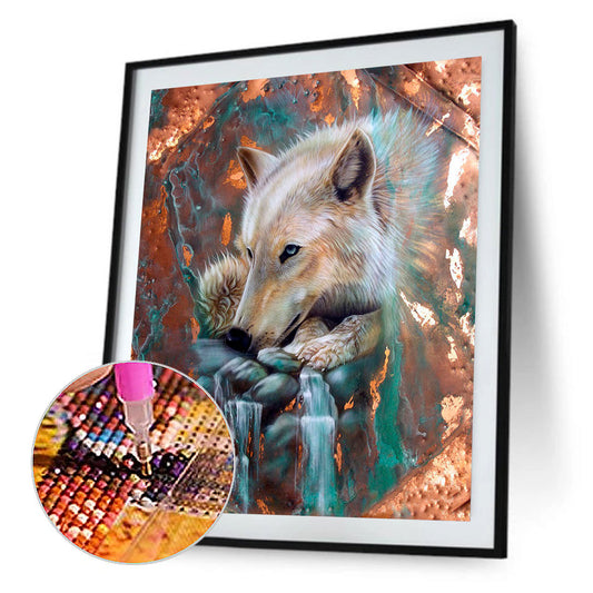 White Wolf - Full Round Drill Diamond Painting 30*40CM