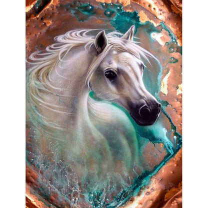 White Horse - Full Round Drill Diamond Painting 30*40CM