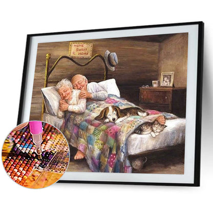 Old Woman - Full Round Drill Diamond Painting 60*50CM