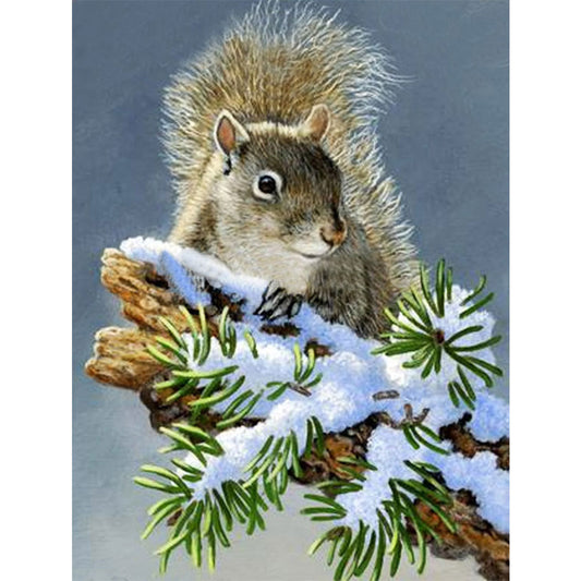 Squirrel - Full Round Drill Diamond Painting 30*40CM