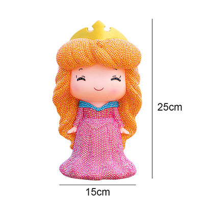 DIY Diamond Painting Princess Piggy Bank Money Saving Box Kids Toys Decor