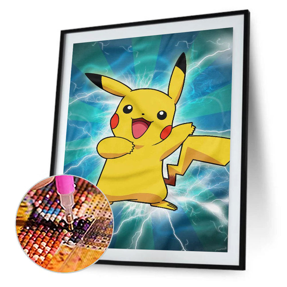 Pikachu - Full Round Drill Diamond Painting 30*40CM