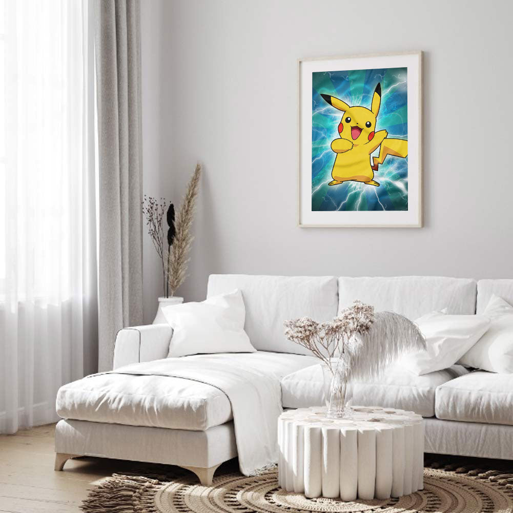 Pikachu - Full Round Drill Diamond Painting 30*40CM