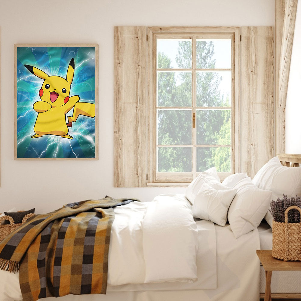 Pikachu - Full Round Drill Diamond Painting 30*40CM