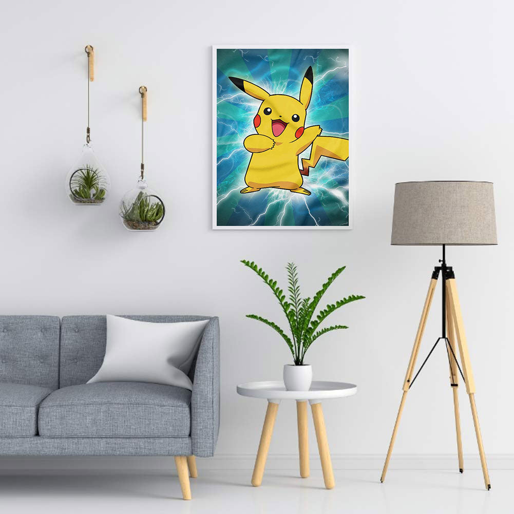 Pikachu - Full Round Drill Diamond Painting 30*40CM