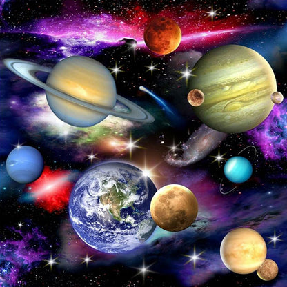 Planet - Full Round Drill Diamond Painting 50*50CM
