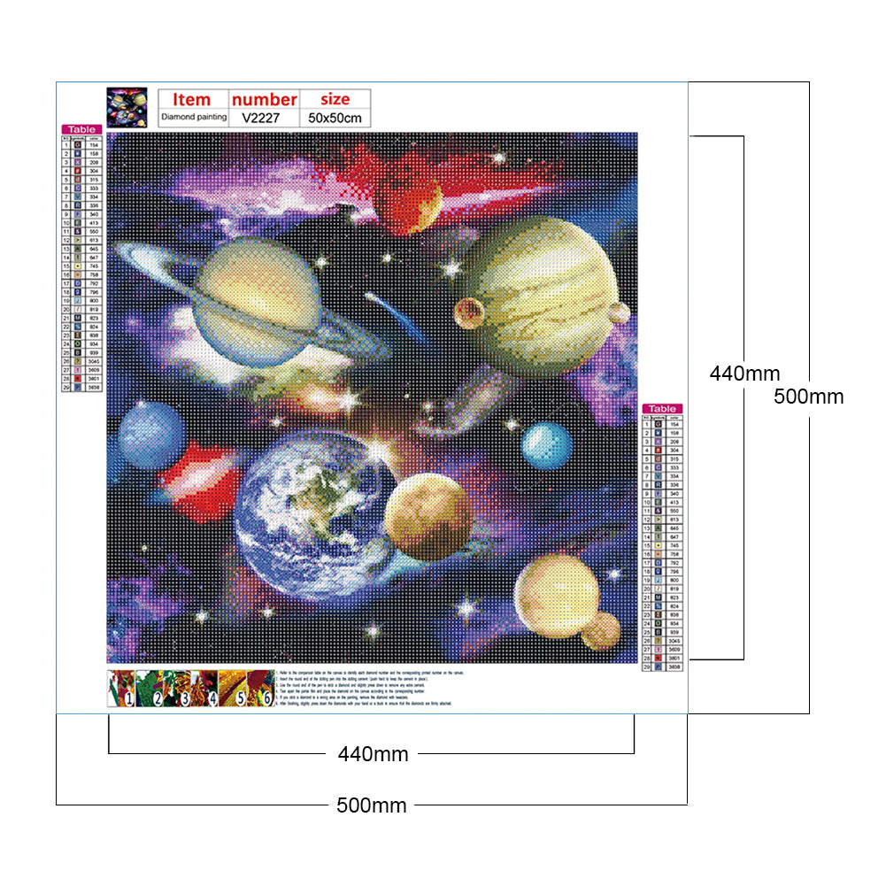 Planet - Full Round Drill Diamond Painting 50*50CM