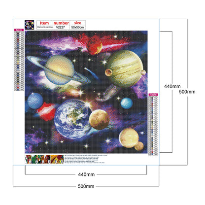 Planet - Full Round Drill Diamond Painting 50*50CM