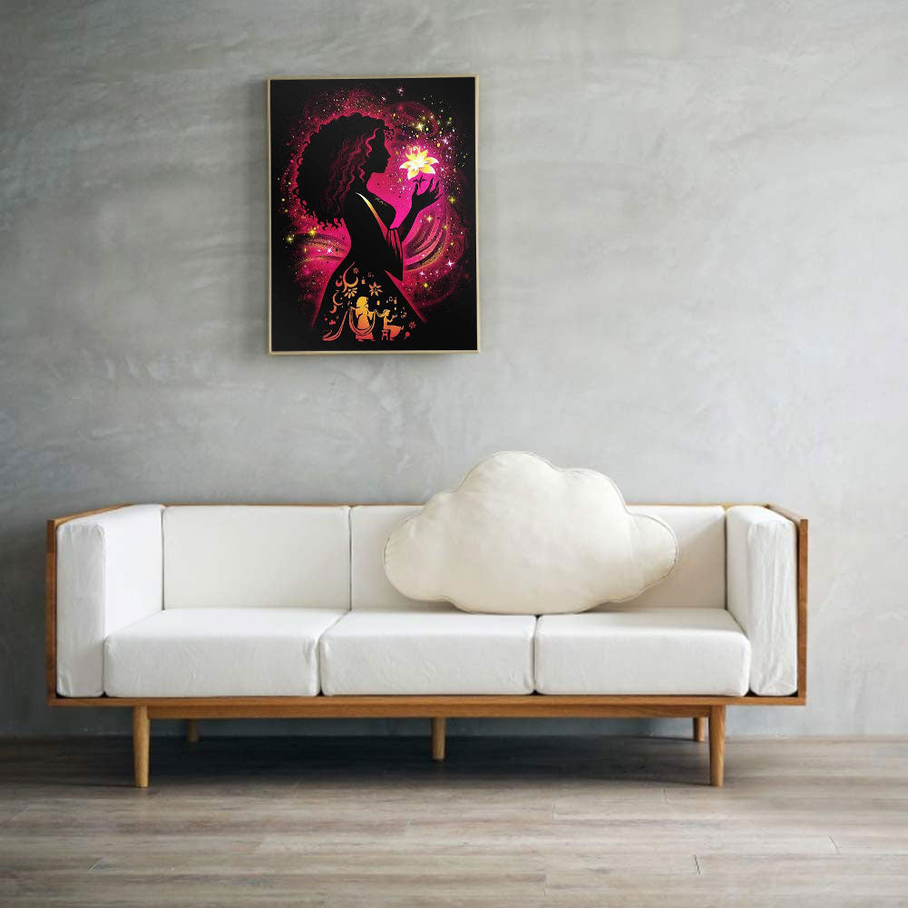 People Silhouette - Full Round Drill Diamond Painting 40*50CM