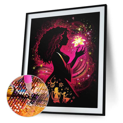 People Silhouette - Full Round Drill Diamond Painting 40*50CM