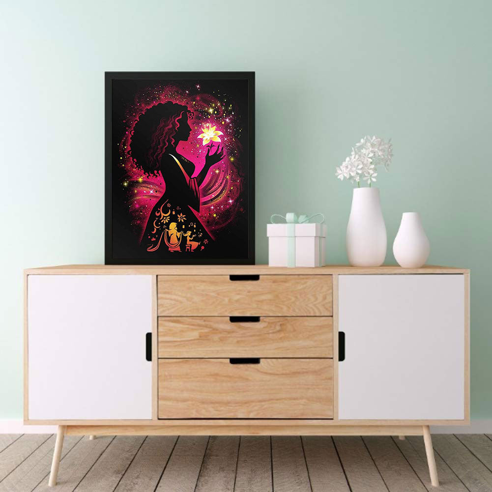 People Silhouette - Full Round Drill Diamond Painting 40*50CM