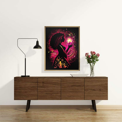 People Silhouette - Full Round Drill Diamond Painting 40*50CM