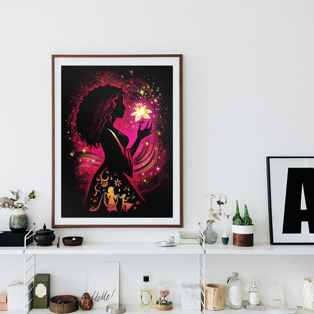 People Silhouette - Full Round Drill Diamond Painting 40*50CM