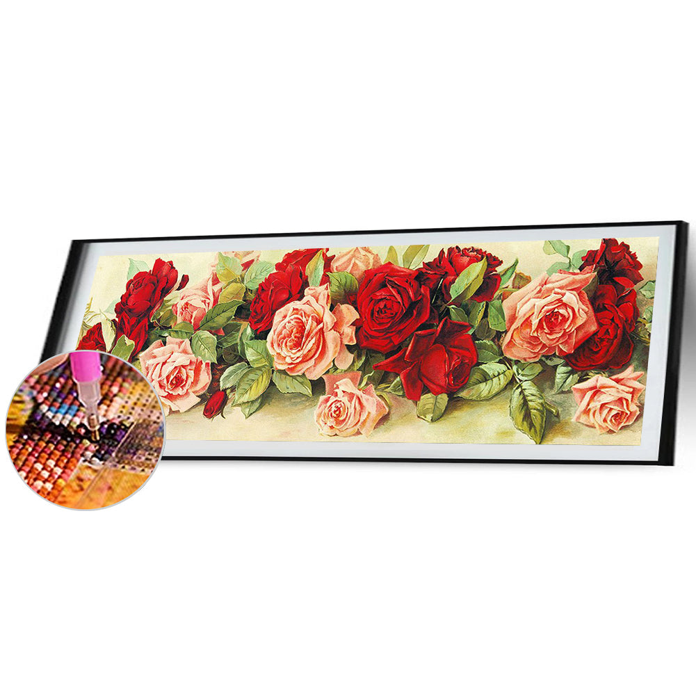 Rose - Full Round Drill Diamond Painting 90*30CM