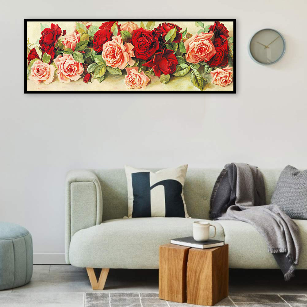 Rose - Full Round Drill Diamond Painting 90*30CM