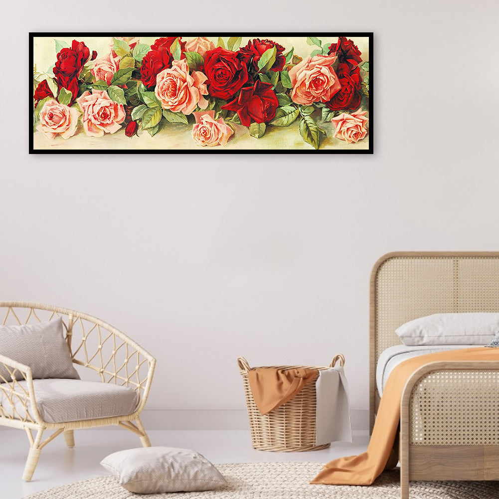 Rose - Full Round Drill Diamond Painting 90*30CM