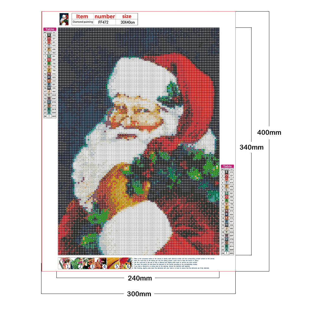 Santa Claus - Full Square Drill Diamond Painting 30*40CM