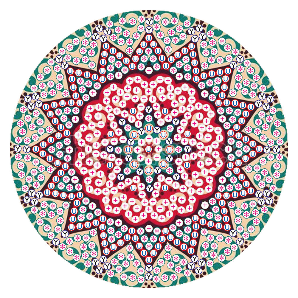 DIY Diamond Painting Mandala Round Coaster Cup Table Placemat Home Decor