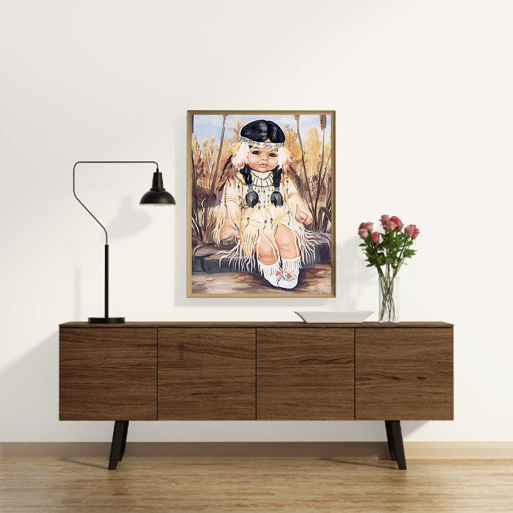 Little Girl - Full Round Drill Diamond Painting 40*50CM