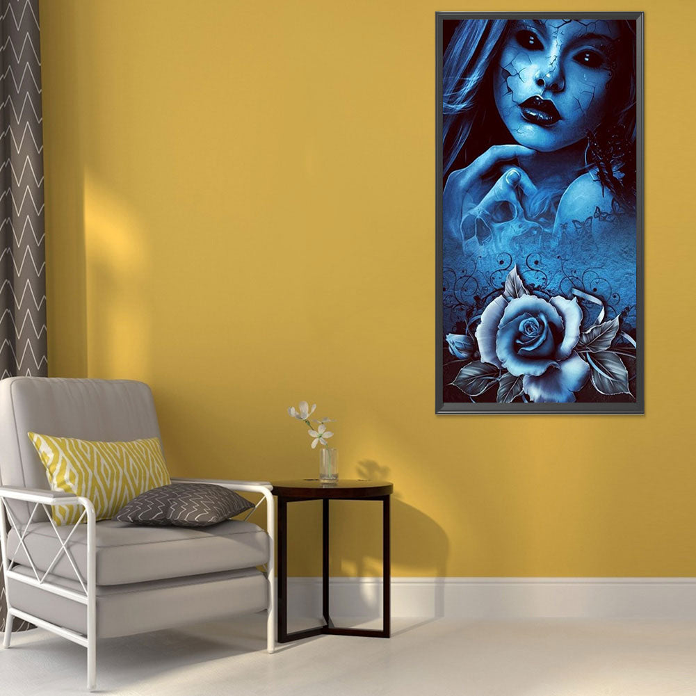 Dark Rose - Full Round Drill Diamond Painting 40*80CM