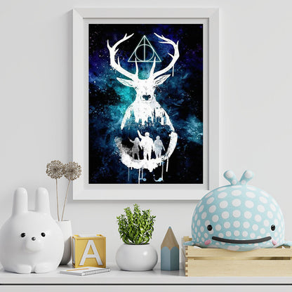 Harry Potter Silhouette - Full Round Drill Diamond Painting 30*40CM