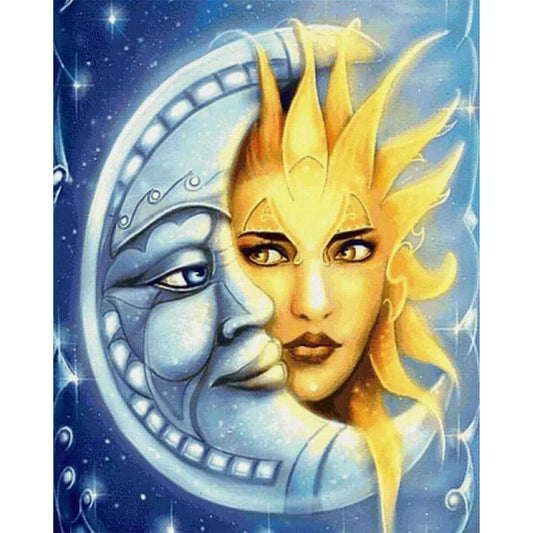 Sun And Moon - Full Round Drill Diamond Painting 40*50CM