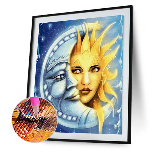 Sun And Moon - Full Round Drill Diamond Painting 40*50CM